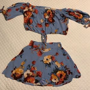 Crop top and skort set